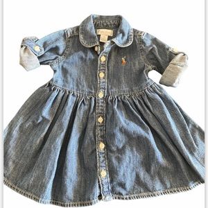 Ralph Lauren denim baby girl dress 3 months